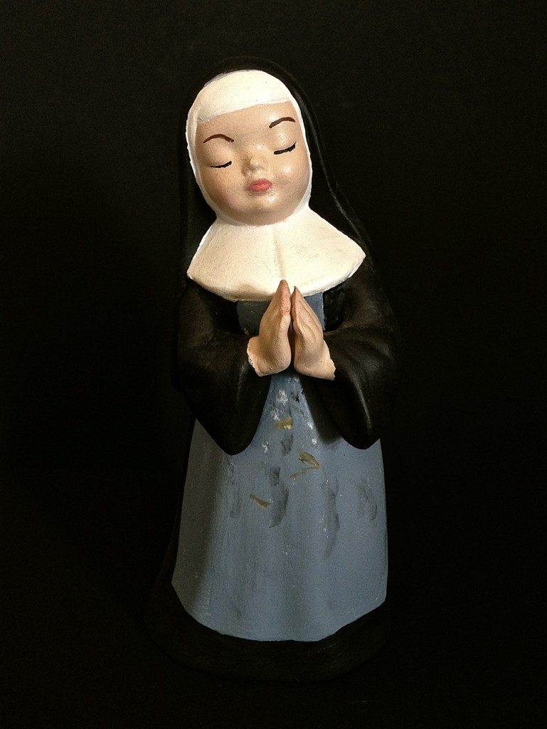 Self Portrait Nun statue by Sister Augustine - From the Collection of John Schlimm - 1