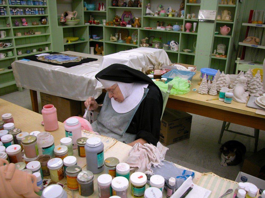 Sister Augustine in her studio - Photo by John Schlimm - 3