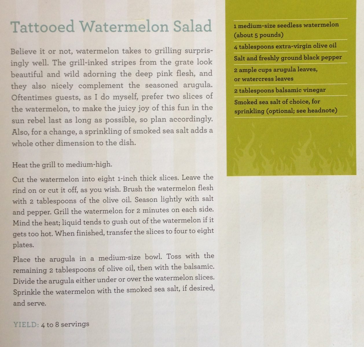Tattoed Watermelon Salad