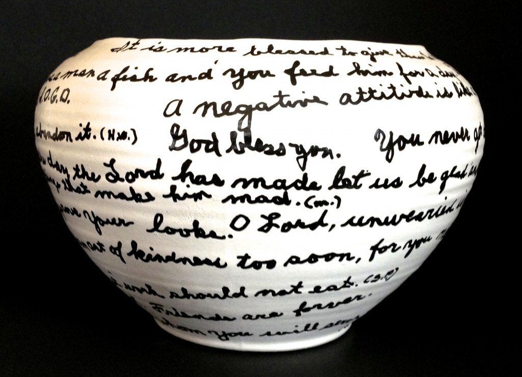 The Quote Bowl by Sister Augustine - From the Collection of John Schlimm - 1
