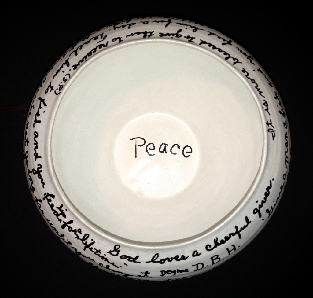 The Quote Bowl by Sister Augustine - From the Collection of John Schlimm - 2